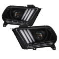 Picture of Spyder 10-13 Ford Mustang - Halogen - Projector Headlights - LED Signals -Black PRO-YD-FM2010V2-BK