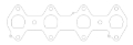 Picture of Cometic Ford 4-6L-5-4L 3V Head D-Ports -030in MLS Exhaust Gasket Set