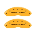Picture of MGP 4 Caliper Covers Engraved Front Mustang - Engraved Rear S197-GT - Yel Finish Blk Characters