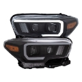 Picture of ANZO 2016-2017 Toyota Tacoma Projector Headlights w- Plank Style Switchback Black w- Amber w- DRL