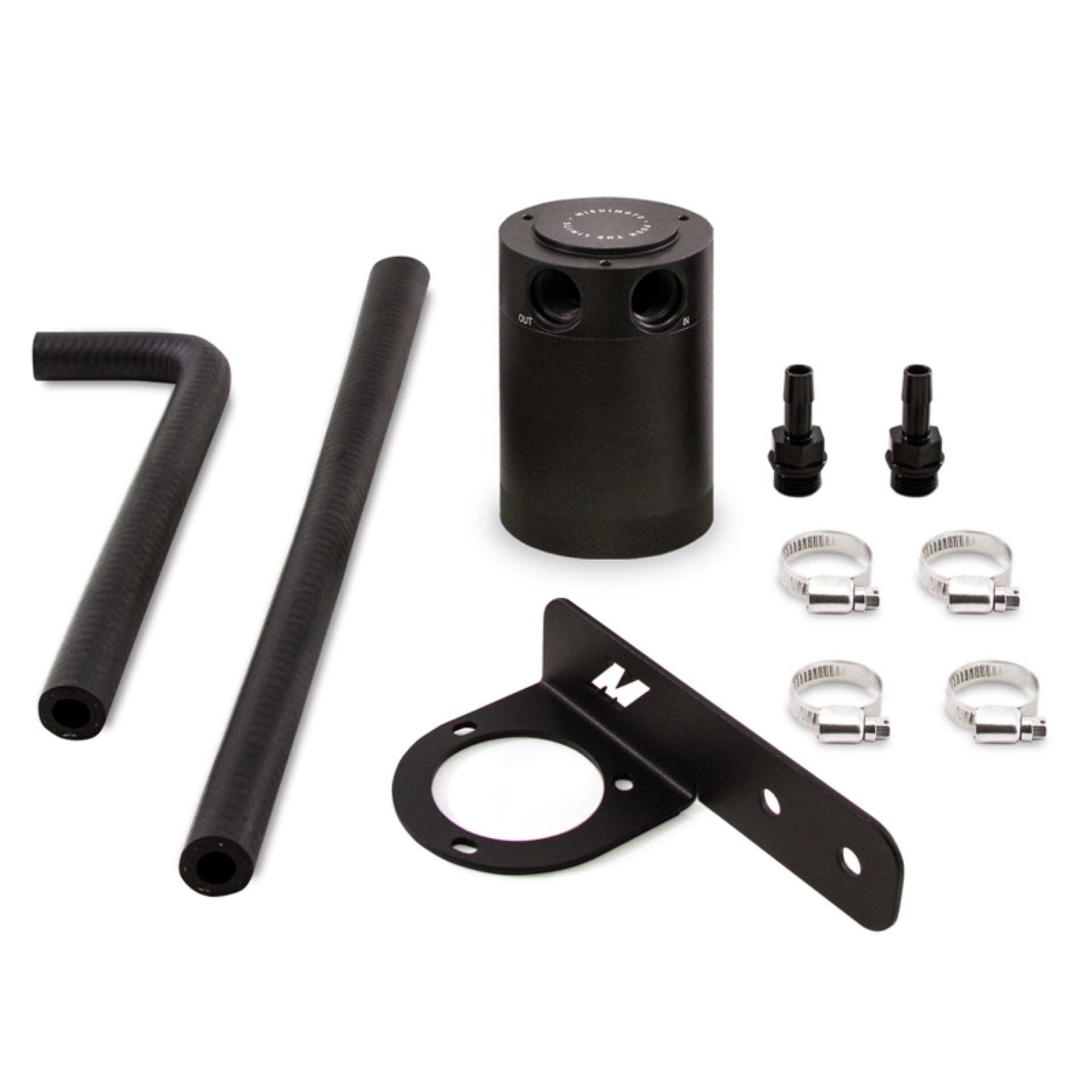 Picture of Mishimoto 2016+ Honda Civic 1-5L Turbo Baffled Oil Catch Can Kit - Black PCV Side