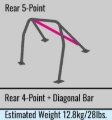Picture of Cusco D1 Chromoly 2-Pssgr 5-PT Roll Cage Nissan Z33 350Z JDM Version S-O-No Cancel CUSCO BLUE