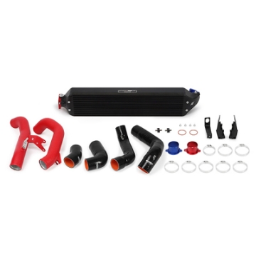 Picture of Mishimoto 2016+ Honda Civic 1-5T - 2017+ Honda Civic Si Black Intercooler Kit w-Red Pipes
