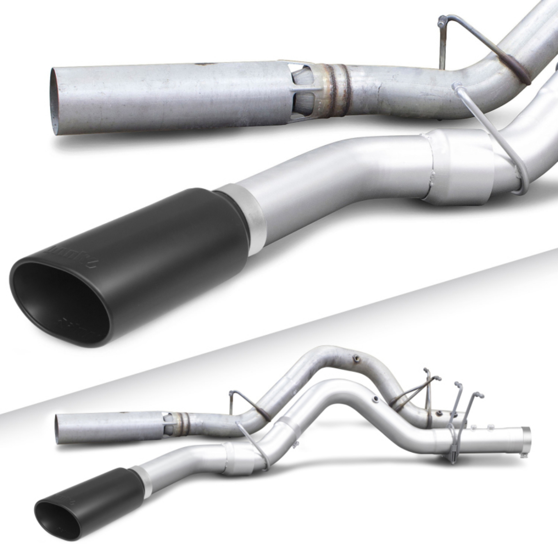 Picture of Banks Power 17+ GM Duramax L5P 2500-3500 Monster Exhaust System - SS Single Exhaust w- Black Tip