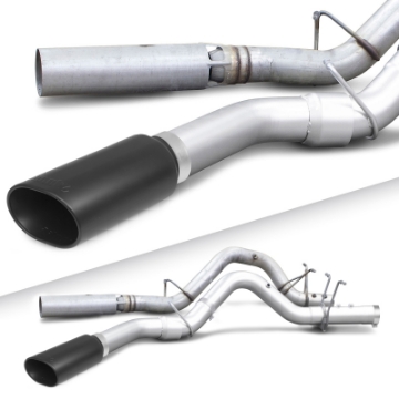 Picture of Banks Power 17+ GM Duramax L5P 2500-3500 Monster Exhaust System - SS Single Exhaust w- Black Tip