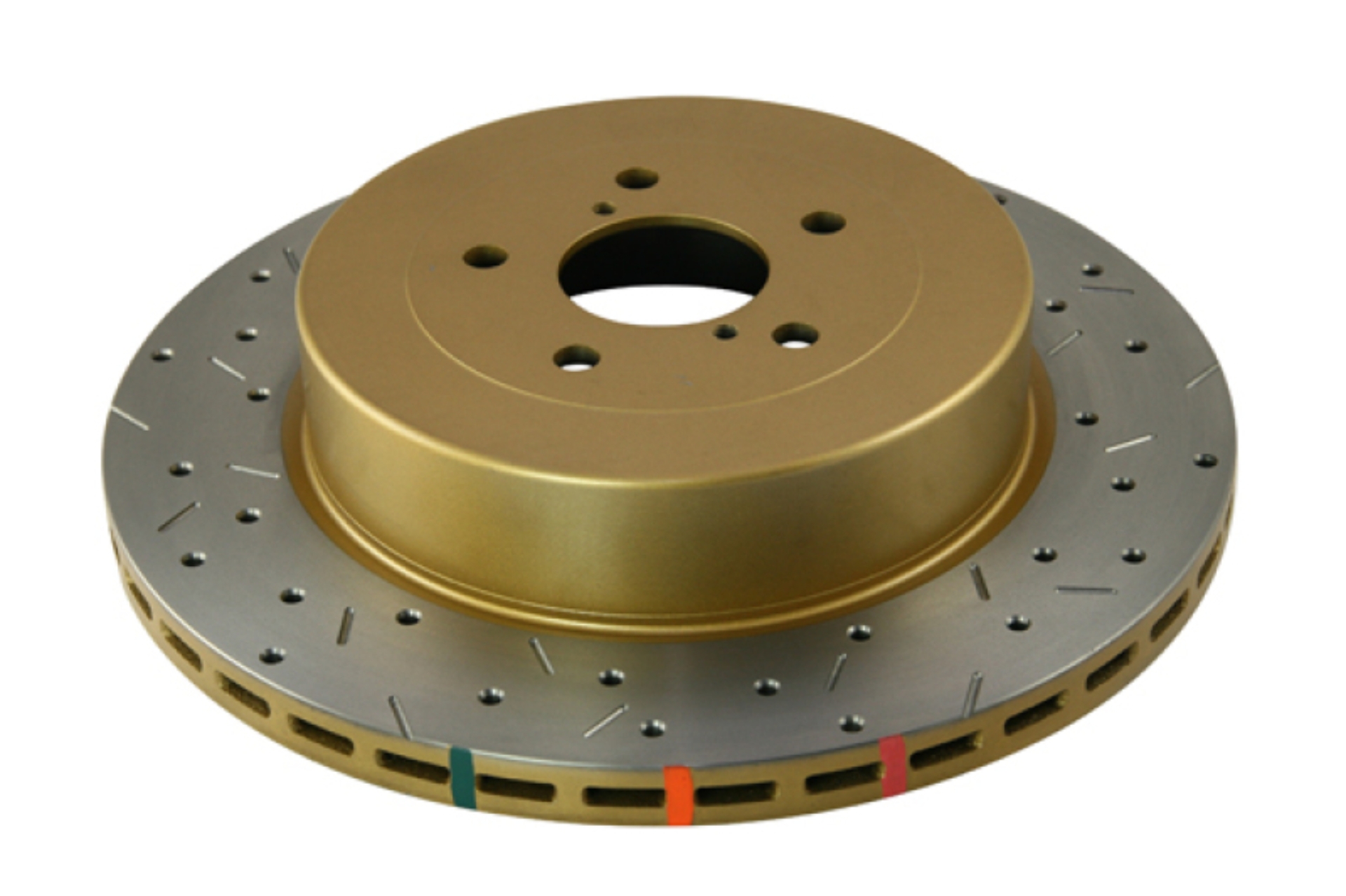 Picture of DBA 01-07 Subaru WRX-STI 10 Stud Hole Rear Drilled & Slotted 4000 Series Rotor