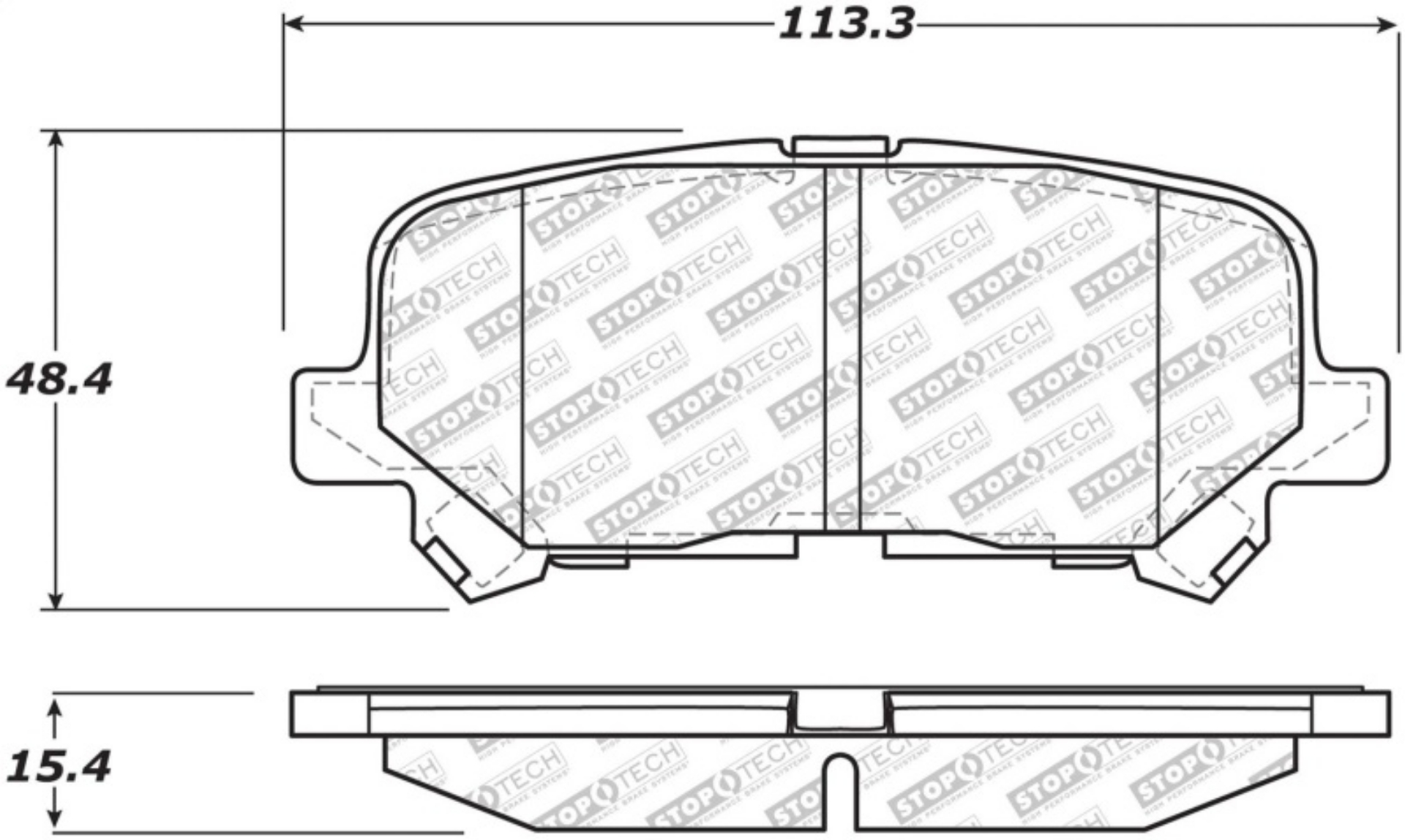 Picture of StopTech Street Select 07-13 Acura MDX Rear Brake Pads