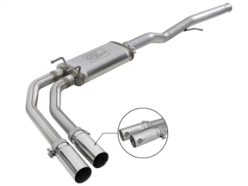 Picture of aFe Rebel Series 3in-2-5in 409 SS Cat-Back Exhaust 09-18 GM Silverado-Sierra 1500 V6-4-3L - V8-4-6L