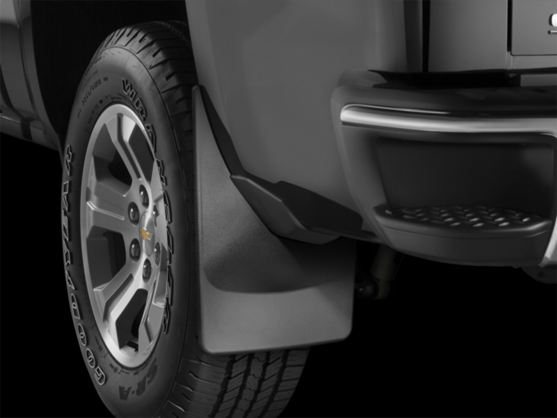 Picture of WeatherTech 19+ Dodge Ram w- Factory Flares Front No Drill Mudflaps - Black
