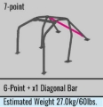 Picture of Cusco Steel Roll Cage 7-Point 2-Passenger Through Dash Mitsubishi Evo 10 CZ4A S-O - No Cancel