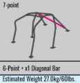 Picture of Cusco Steel Roll Cage 7-Point 2-Passenger Around Dash Mitsubishi Evo 10 CZ4A S-O - No Cancel