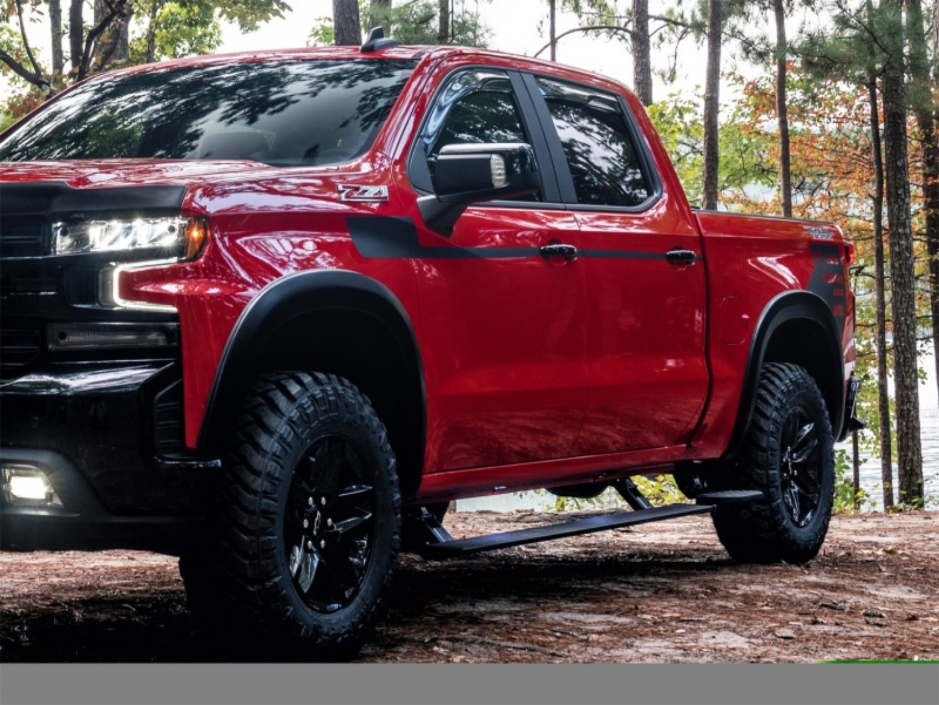 Picture of AMP Research 19-21 Chevy Silverado 1500 Crew Cab PowerStep Plug N Play - Black w-OEM Illumination