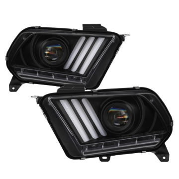 Picture of Spyder 13-14 Ford Mustang HID Only Projector Headlights w-Turn Signals - Blk PRO-YD-FM13HID-BK
