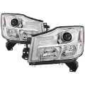 Picture of Spyder 04-15 Nissan Titan - 04-07 Nissan Armada V2 Projector Headlights - Chrome PRO-YD-NTI04-DRL-C