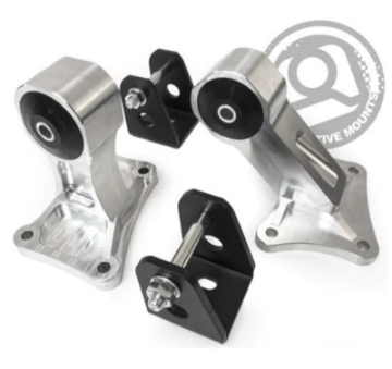 Picture of Innovative 00-09 Honda S2000 F-Series - M-T Silver Billet Aluminum Solid Bushing Engine Mount Kit