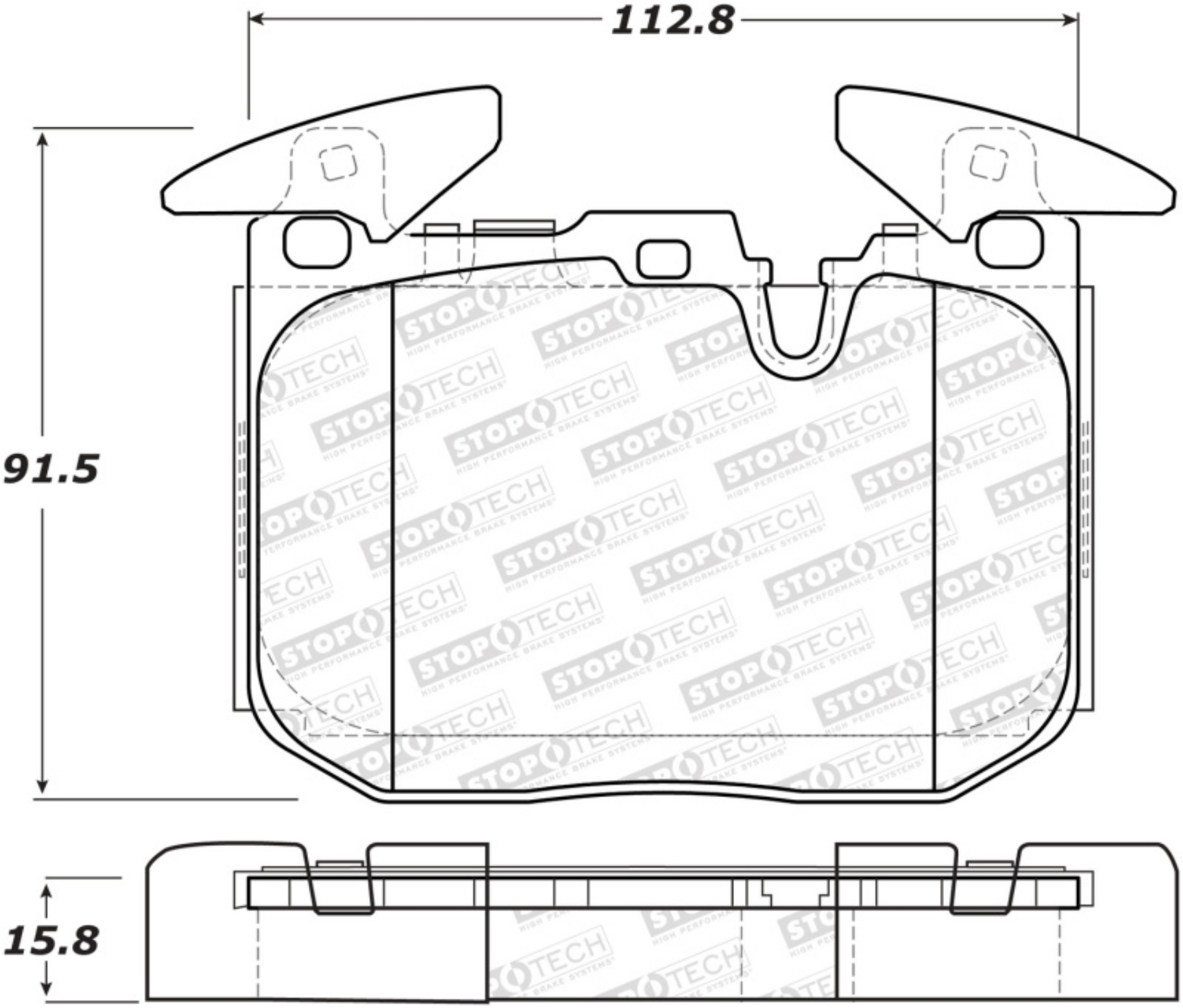 Picture of StopTech Performance 14-18 BMW i8 Sport Performance Front Brake Pads