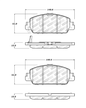 Picture of StopTech 14-18 Ford Fusion SE Luxury Street Performance Front Brake Pads