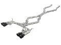 Picture of aFe MACH Force-Xp 3-5in- 304 SS C-B Exhaust w-o Muffler 15-18 BMW X5 M V8-4-4L tt - Black Tip