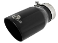Picture of aFe MACH Force-Xp Universal 409 SS Single-Wall Clamp-On Exhaust Tip - Black