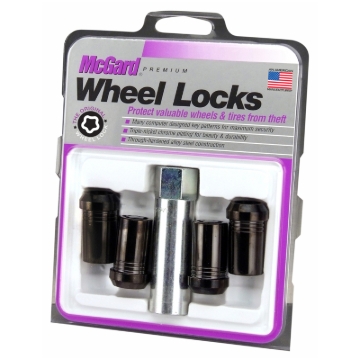 Picture of McGard Wheel Lock Nut Set - 4pk- Tuner - Cone Seat M14X1-5 - 1in- Hex - 1-935in- Length - Black