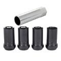 Picture of McGard Wheel Lock Nut Set - 4pk- Tuner - Cone Seat M14X1-5 - 22mm Hex - 1-648in- Length - Black