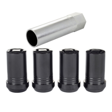 Picture of McGard Wheel Lock Nut Set - 4pk- Tuner - Cone Seat M14X1-5 - 22mm Hex - 1-648in- Length - Black