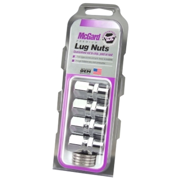 Picture of McGard Hex Lug Nut Drag Racing Short Shank M12X1-5 - 13-16 Hex - 1-6in- Length 4-Pack - Chrome