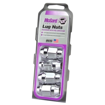 Picture of McGard Hex Lug Nut Cone Seat Bulge Style M14X1-5 - 22mm Hex - 1-945in- Length 4-Pack - Chrome