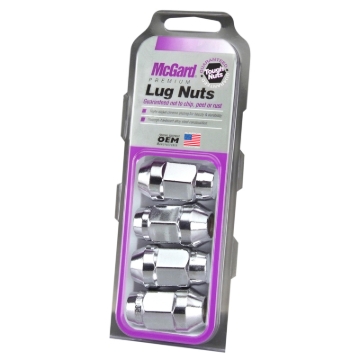 Picture of McGard Hex Lug Nut Cone Seat Bulge Style M14X1-5 - 22mm Hex - 1-635in- Length 4-Pack - Chrome