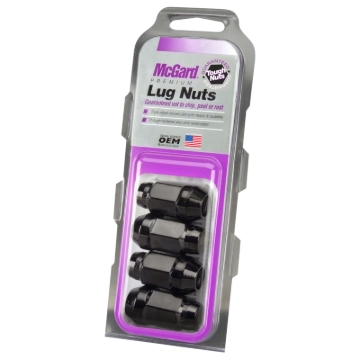 Picture of McGard Hex Lug Nut Cone Seat Bulge Style M14X1-5 - 22mm Hex - 1-635in- Length 4-Pack - Black