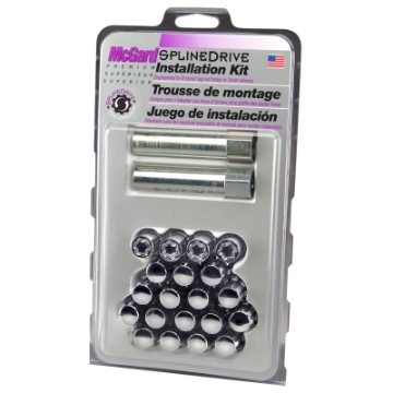 Picture of McGard SplineDrive Tuner 5 Lug Install Kit w-Locks & Tool Cone M12x1-5 - 13-16 Hex - Chrome CS