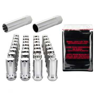 Picture of McGard SplineDrive Tuner 8 Lug Install Kit w-Locks & Tool Cone M14X1-5 - 1in- Hex - Chrome