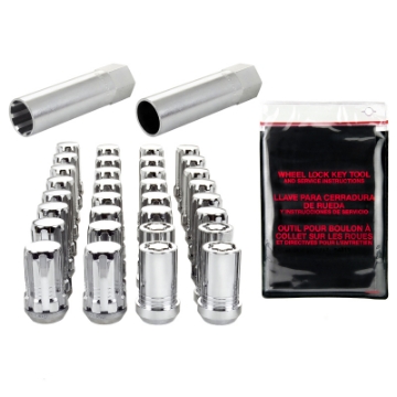 Picture of McGard SplineDrive Tuner 8 Lug Install Kit w-Locks & Tool Cone M14X1-5 - 22mm Hex - Chrome