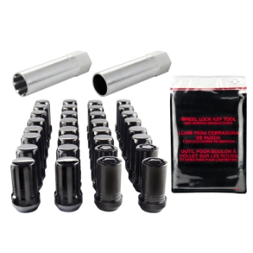 Picture of McGard SplineDrive Tuner 8 Lug Install Kit w-Locks & Tool Cone M14X1-5 - 22mm Hex - Blk