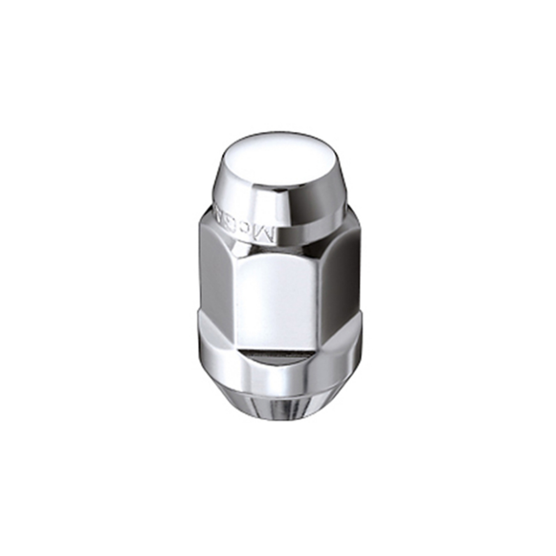 Picture of McGard Hex Lug Nut Cone Seat Bulge Style M12X1-5 - 3-4 Hex - 1-45in- Length Box of 100 - Chrome