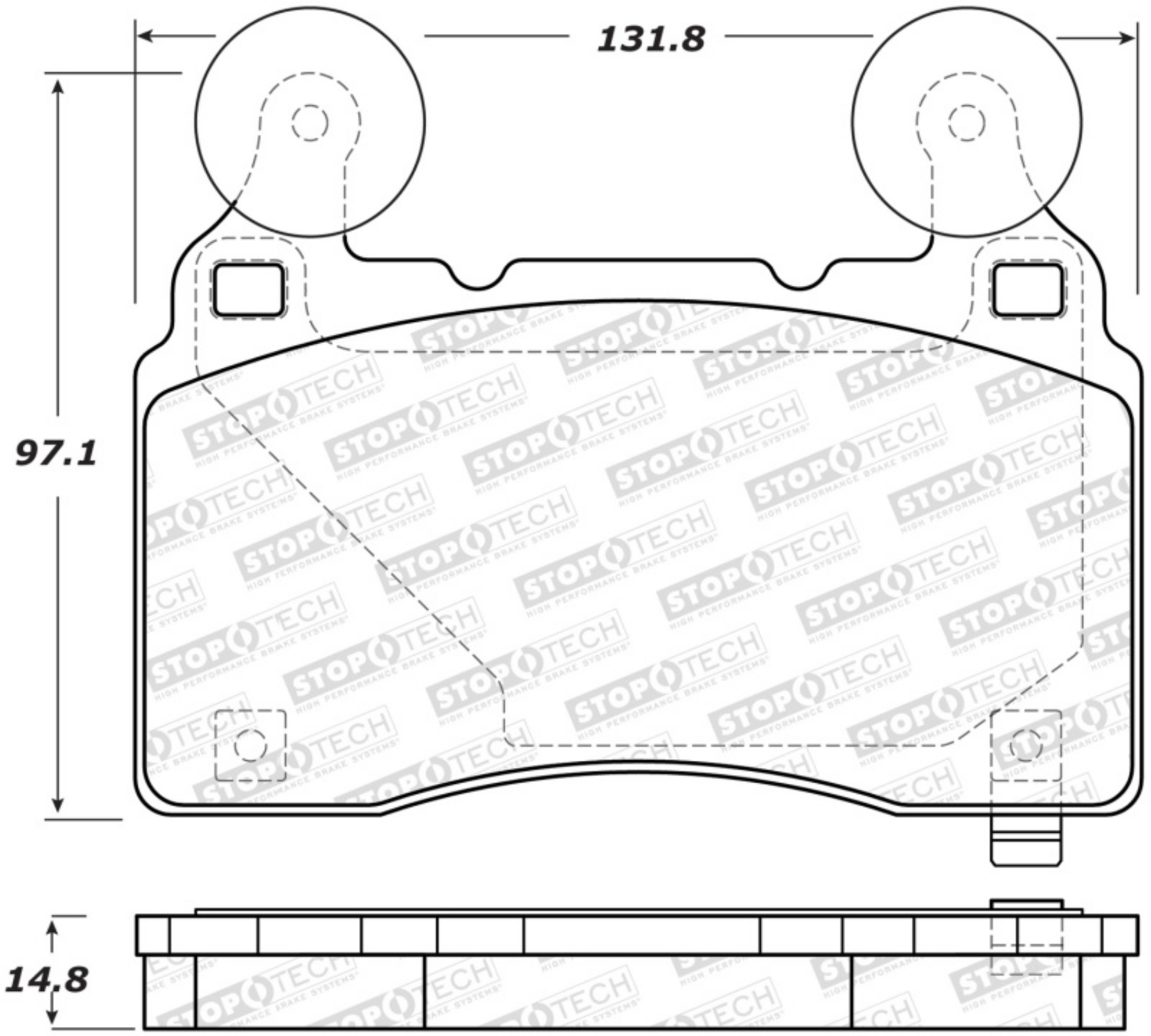 Picture of StopTech Performance 14-19 Cadillac CTS Front Brake Pads
