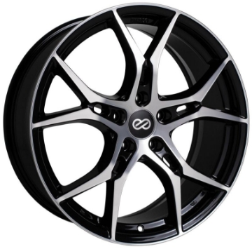 Picture of Enkei Vulcan 17x7-5 45mm Offset 5x114-3 Bolt 72-6mm Bore Black Machined Wheel
