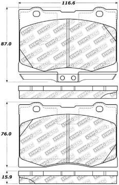 Picture of StopTech 05-12 Acura RL Street Select Front Brake Pads
