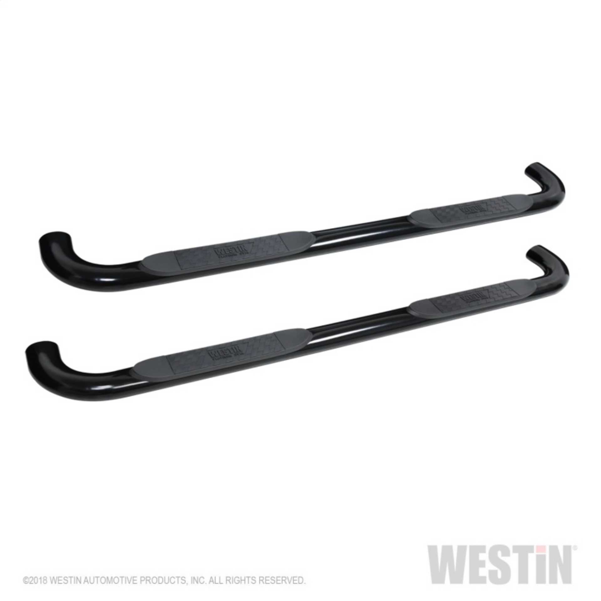 Picture of Westin 2019 Chevrolet Silverado-Sierra 1500 Crew Cab Platinum 4 Oval Nerf Step Bars - Black