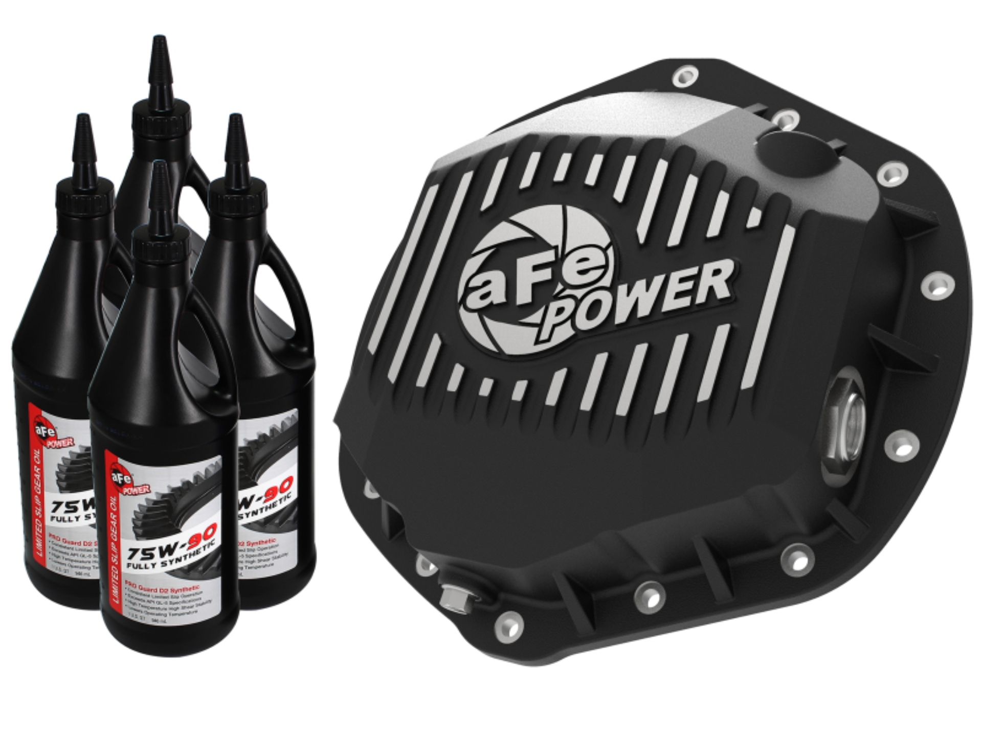 Picture of aFe Power Pro Series Rear Differential Cover Black w-Machined Fins & Gear Oil 14-18 RAM 6-7L Diesel