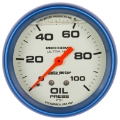 Picture of Autometer Ultra-Nite 2-5-8in 0-100 PSI Liquid Filled Mechanical Glow In Dark Oil Pressure Gauge