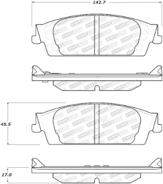 Picture of StopTech 15-17 Cadillac Escalade ESV Street Performance Rear Brake Pads