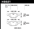 Picture of Hawk 08-11 BMW 128i - 10 BMW 323i - 07-11 BMW 328i - 07-11 BMW 328XI HT-10 Race Rear Brake Pads