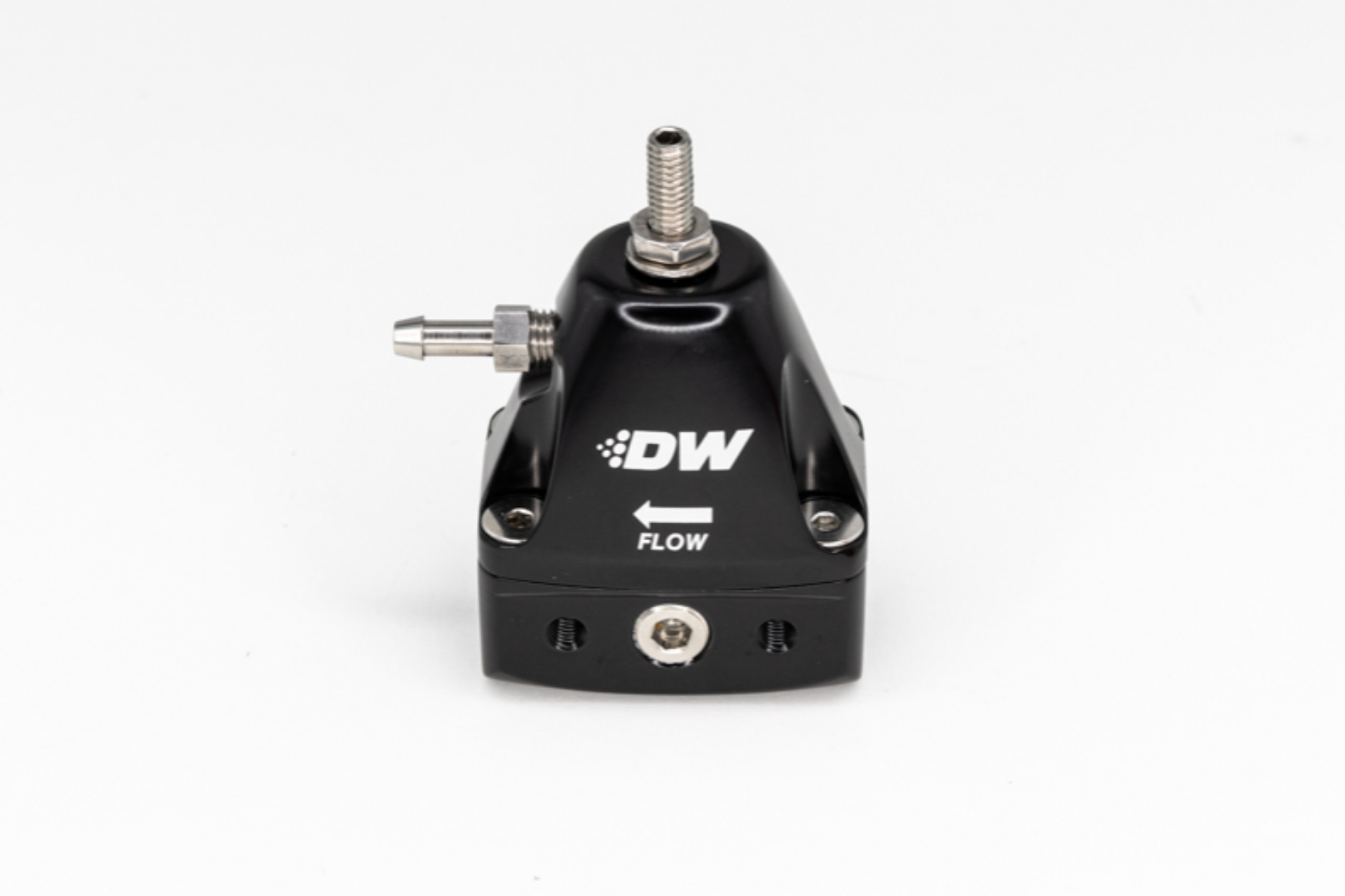 Picture of DeatschWerks DWR1000iL In-Line Adjustable Fuel Pressure Regulator - Black