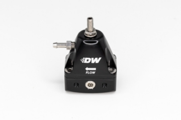 Picture of DeatschWerks DWR1000iL In-Line Adjustable Fuel Pressure Regulator - Black
