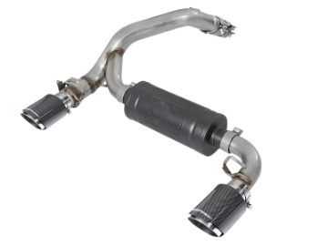 Picture of aFe Takeda 3in 304 SS Axle-Back Exhaust System w- Carbon Fiber Tips 16-18 Ford Focus RS I4-2-3L t