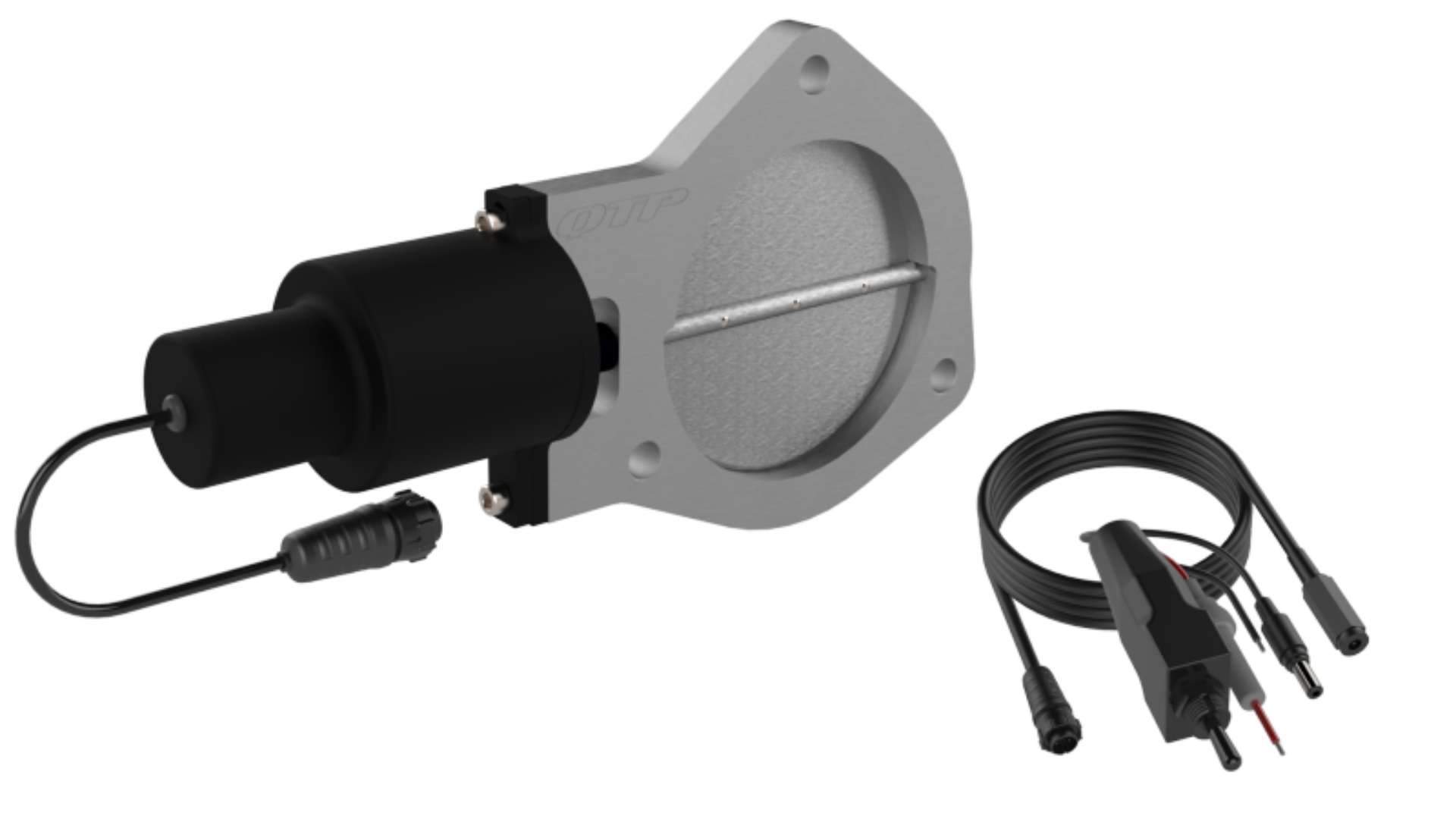 Picture of QTP 4in Bolt-On QTEC Electric Cutout Valve w-Flange - Single