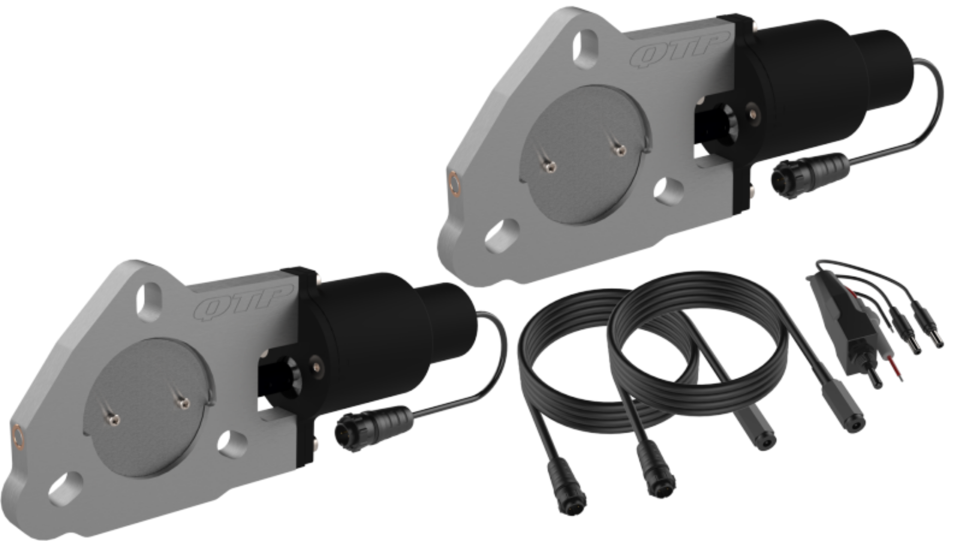 Picture of QTP 2-25in Bolt-On QTEC Dual Electric Cutout Valves - Pair