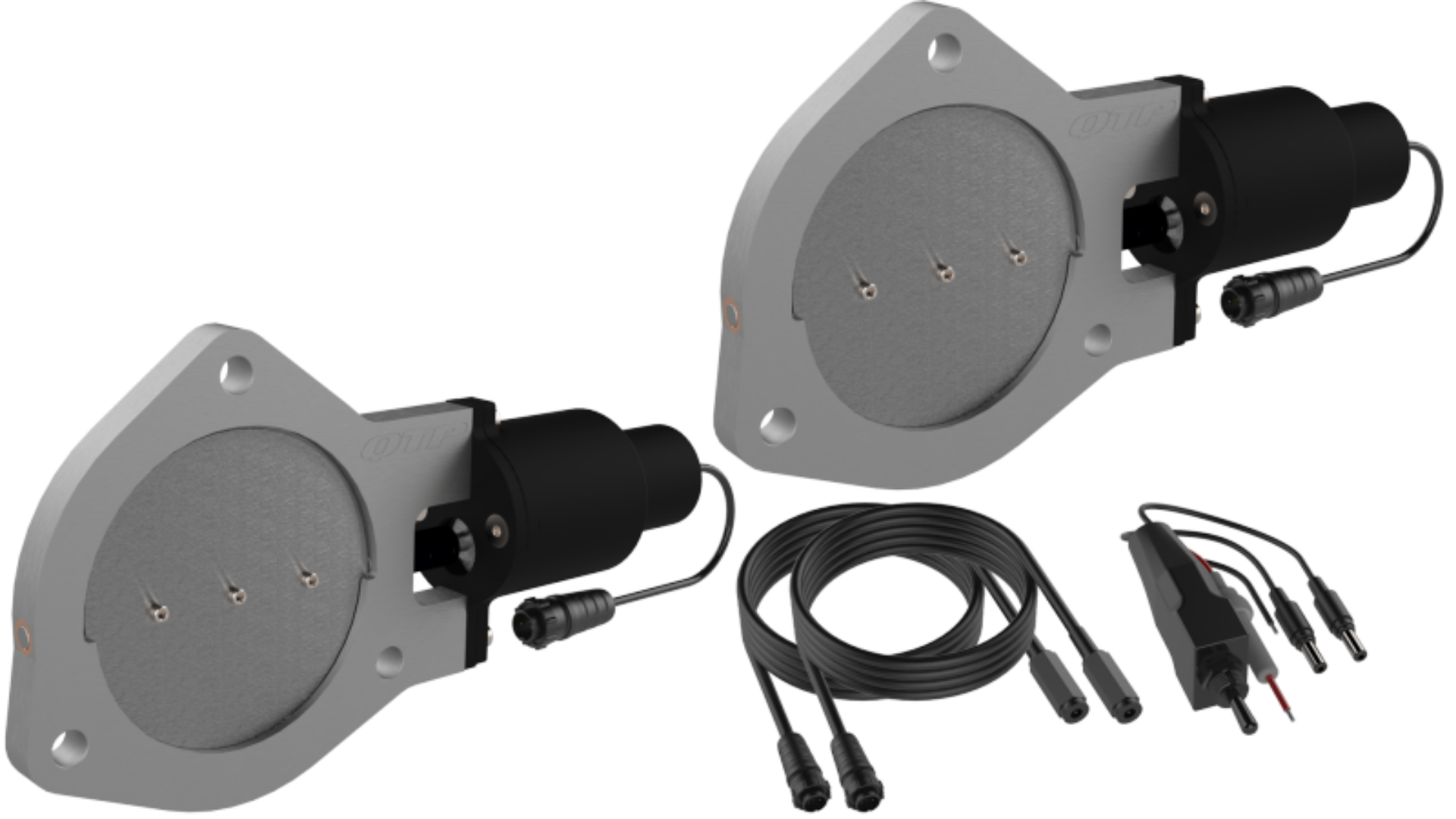 Picture of QTP 4in Bolt-On QTEC Dual Electric Cutout Valves - Pair