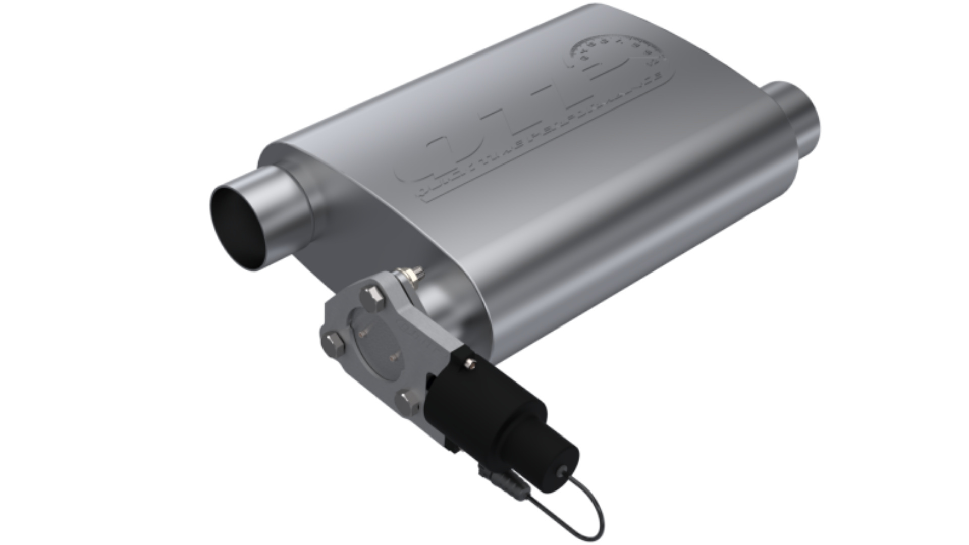 Picture of QTP 2-5in Weld-On 304SS Screamer Muffler w-Bolt-On QTEC Electric Cutout
